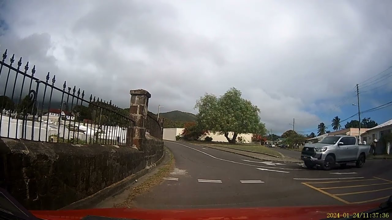 Driving in St. Kitts, Caribbean Island - Road Scenes - 24th January, 2024
