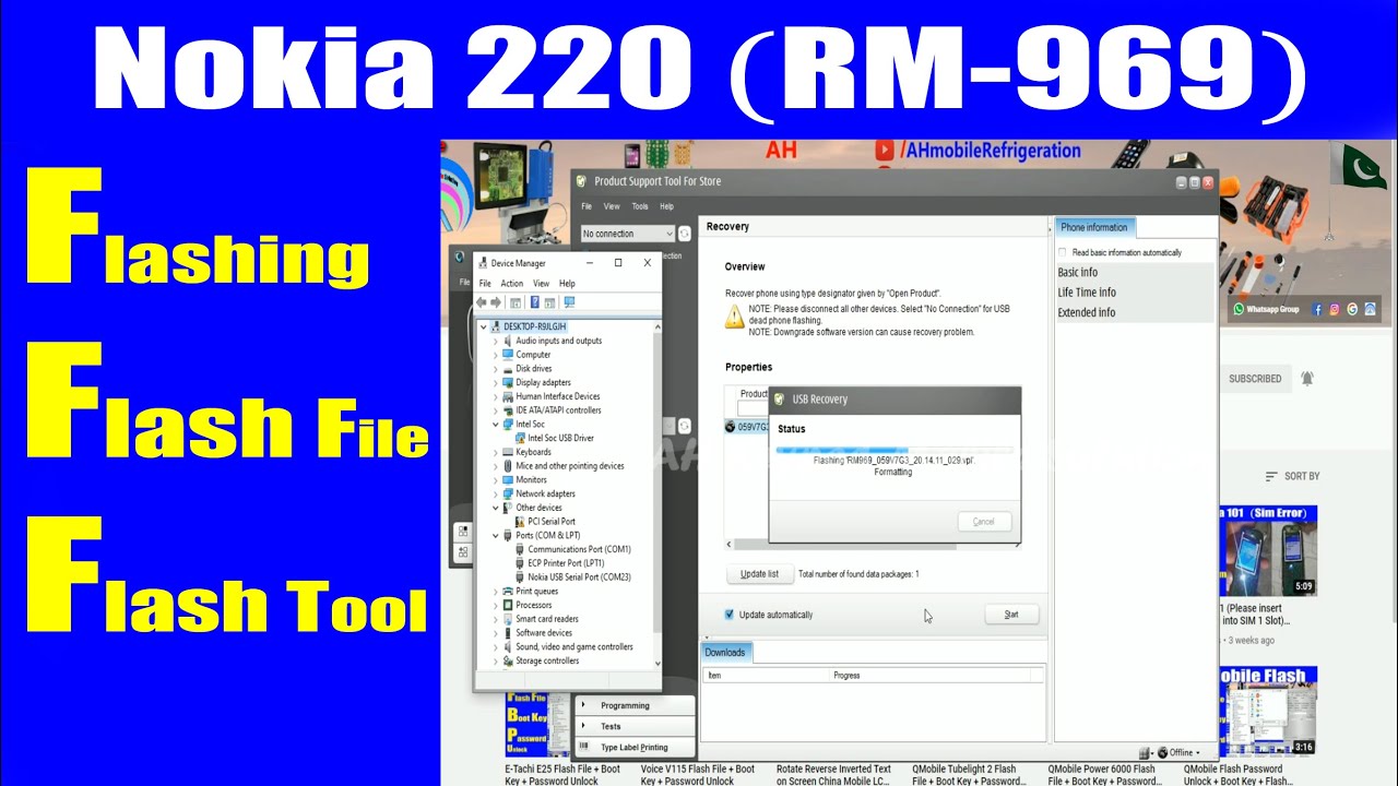 How to Flash Nokia 220 (RM-969) Without a Box Using Nokia Care Suite for Free | Urdu Hindi