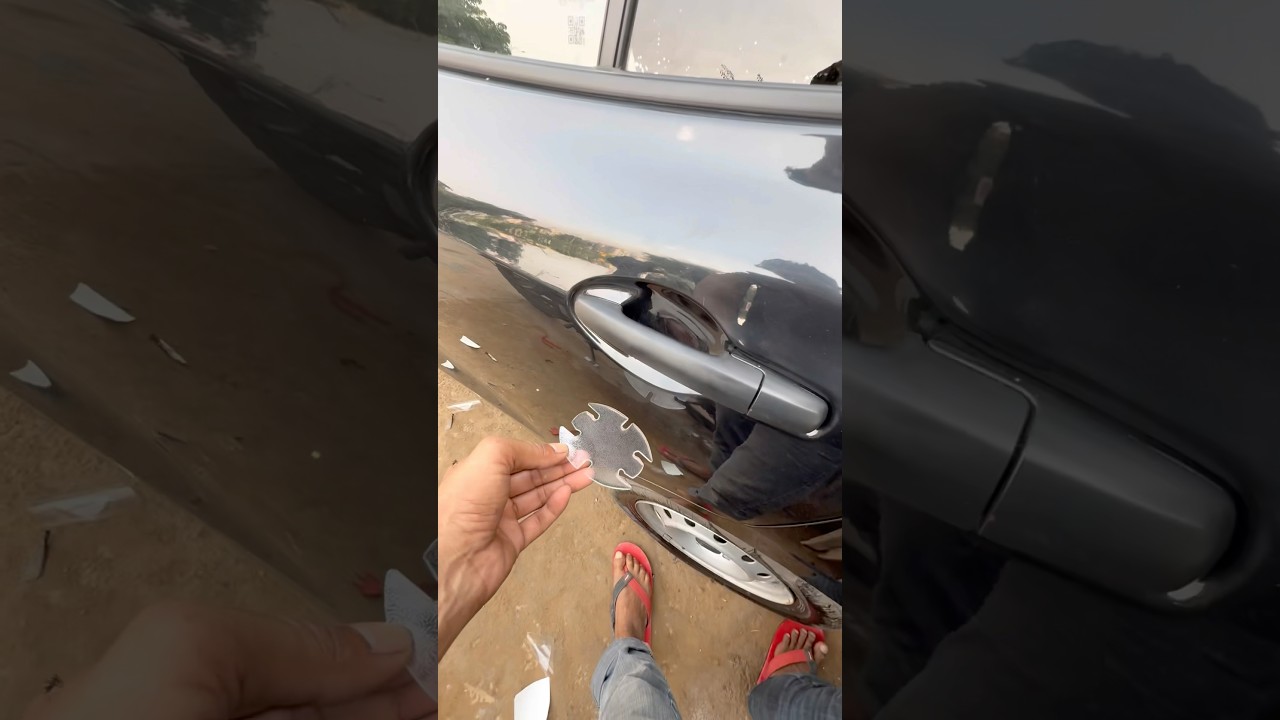 Car door finger guard install #modificition #carlover #caraccessories #scorpio #shorts