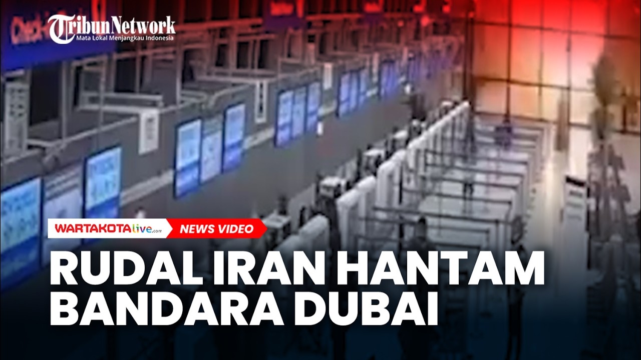 Detik-Detik Rudal Iran Hantam Bandara Dubai