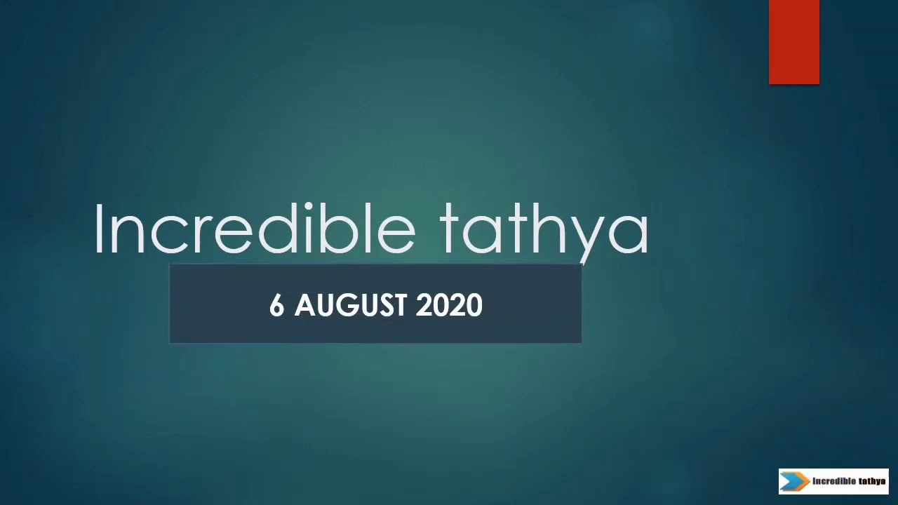 Current affairs 6 August 2020