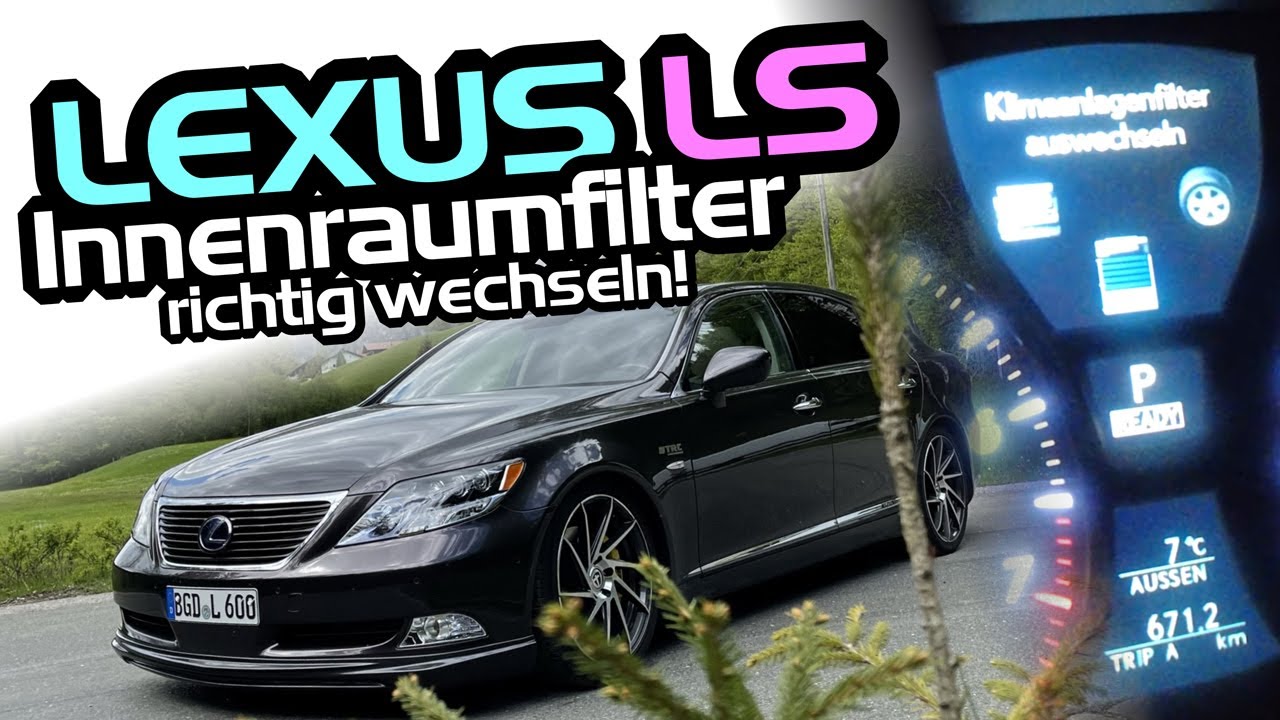 LEXUS LS Innenraumfilter wechseln! // DIY Tutorial Air Conditioning Filter Replacement!