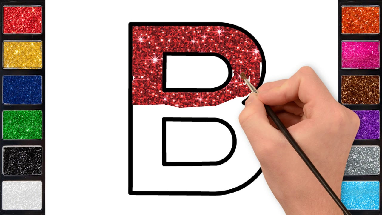 تعليم كتابة حرف (A ,B,C) بالرسم وتلوينهم/ learning Alphabet (A,B,C) for kids