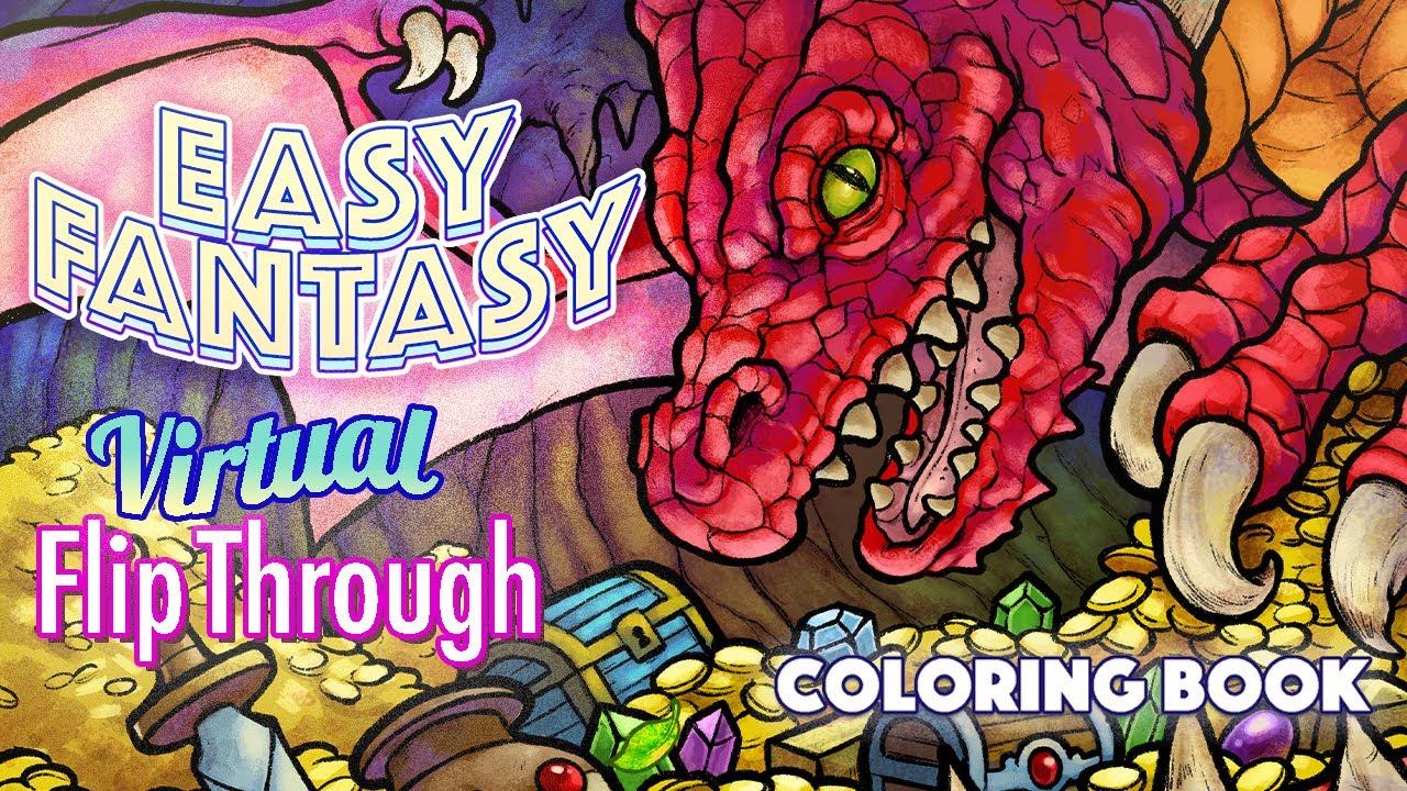 EASY FANTASY: A Coloring Book by Joshua Dunbar–Virtual Flip Through