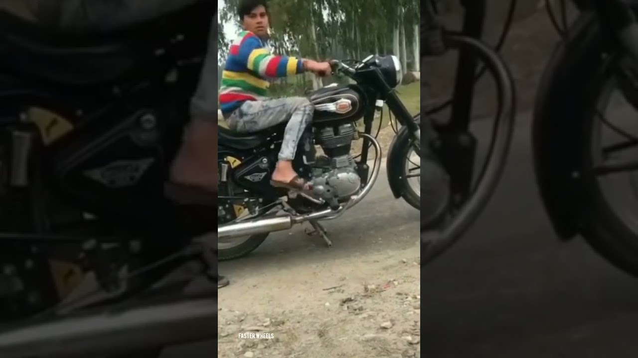 Motorcycle Kick back #shorts #shortvideos #kickstart #gonewrong #royalenfield