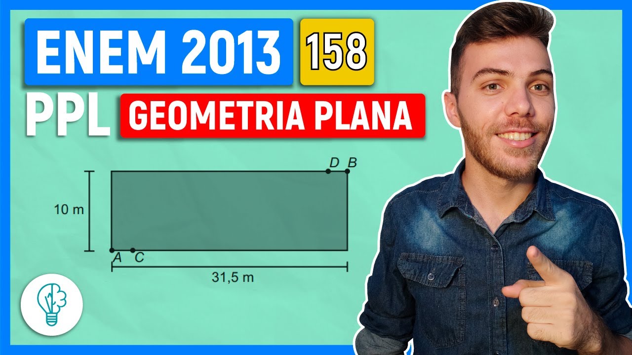 🛑158 Enem 2013 PPL - GEOMETRIA PLANA - O proprietário de um terreno retangular medindo 10 m por 31,5