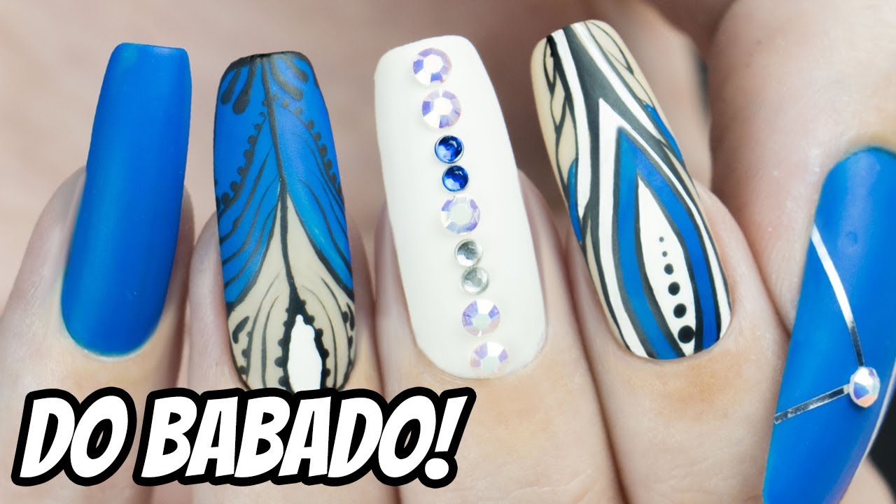 UNHA GRINGA AZUL SUPER CHIQUE | MEU PAI MANDOU UM OI - Ana Carla
