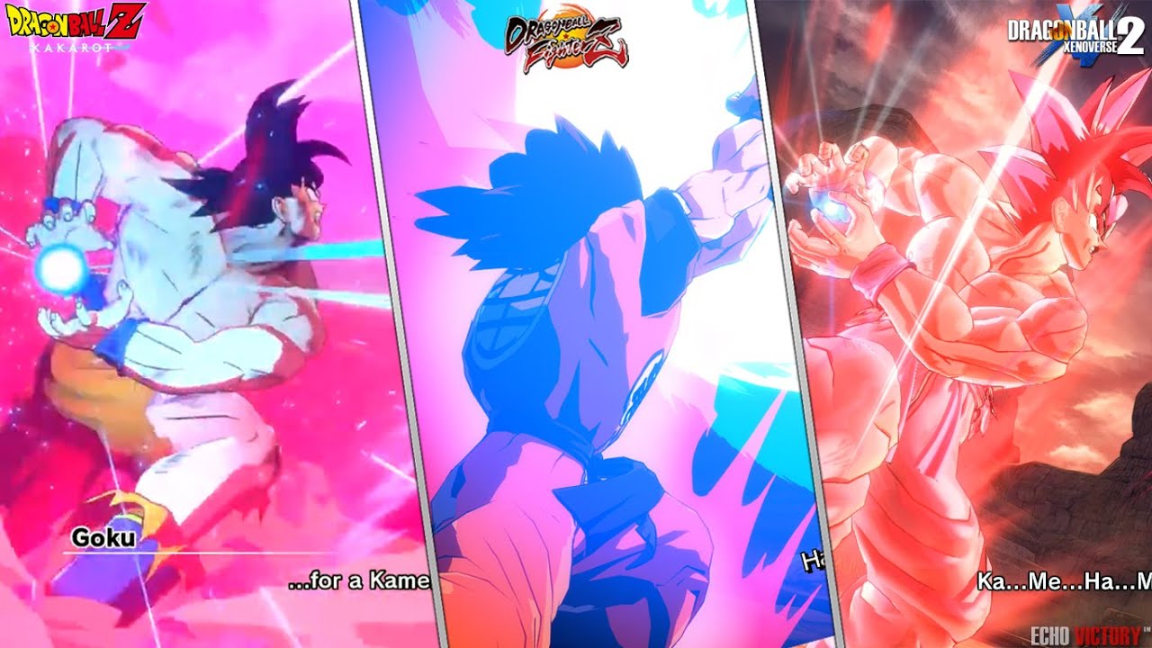 Goku's Kaioken Kamehameha VS Vegeta's Galick Gun! Cutscenes Comparison in 3 Games (DBZK-DBFZ-DBXV2)