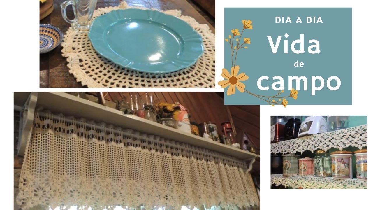 Vlog, café saudável, organizando roupeiro e lavandeira e um pouquinho dos crochês, vida de campo
