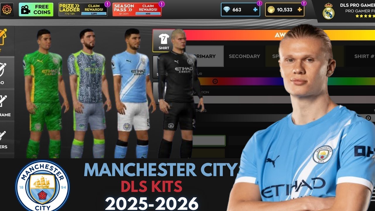 How to Customize Manchester City 2025-2026 Kits in DLS 25 | DLS PRO GAMERS #DLS #DLS25