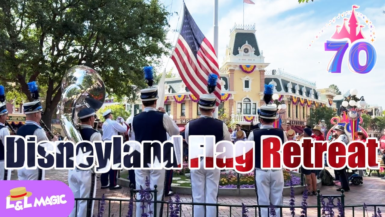 🇺🇸 Disneyland Flag Retreat Ceremony | Honoring Heroes on Main Street, U.S.A. 🎖️✨