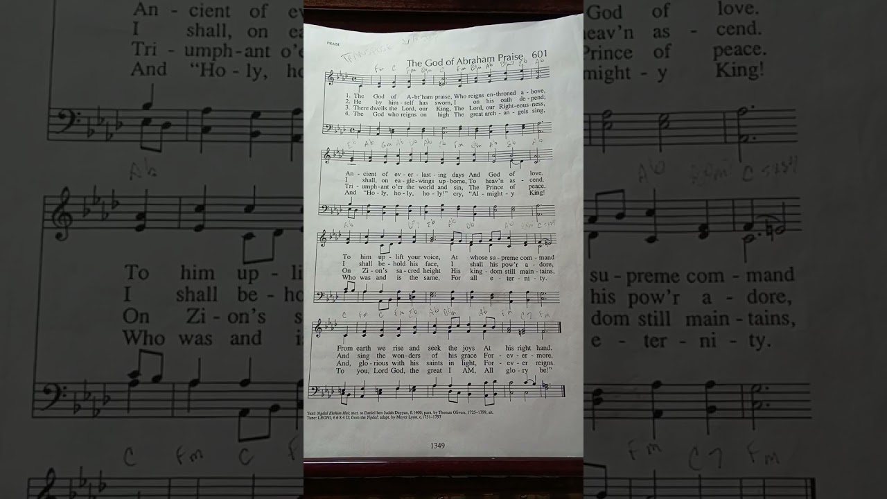 601 The God of Abraham Praise SOPRANO 