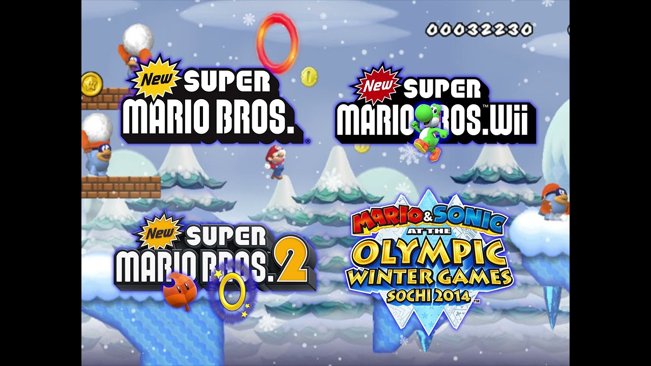 New Super Mario Bros Wii Snow Theme Mashup