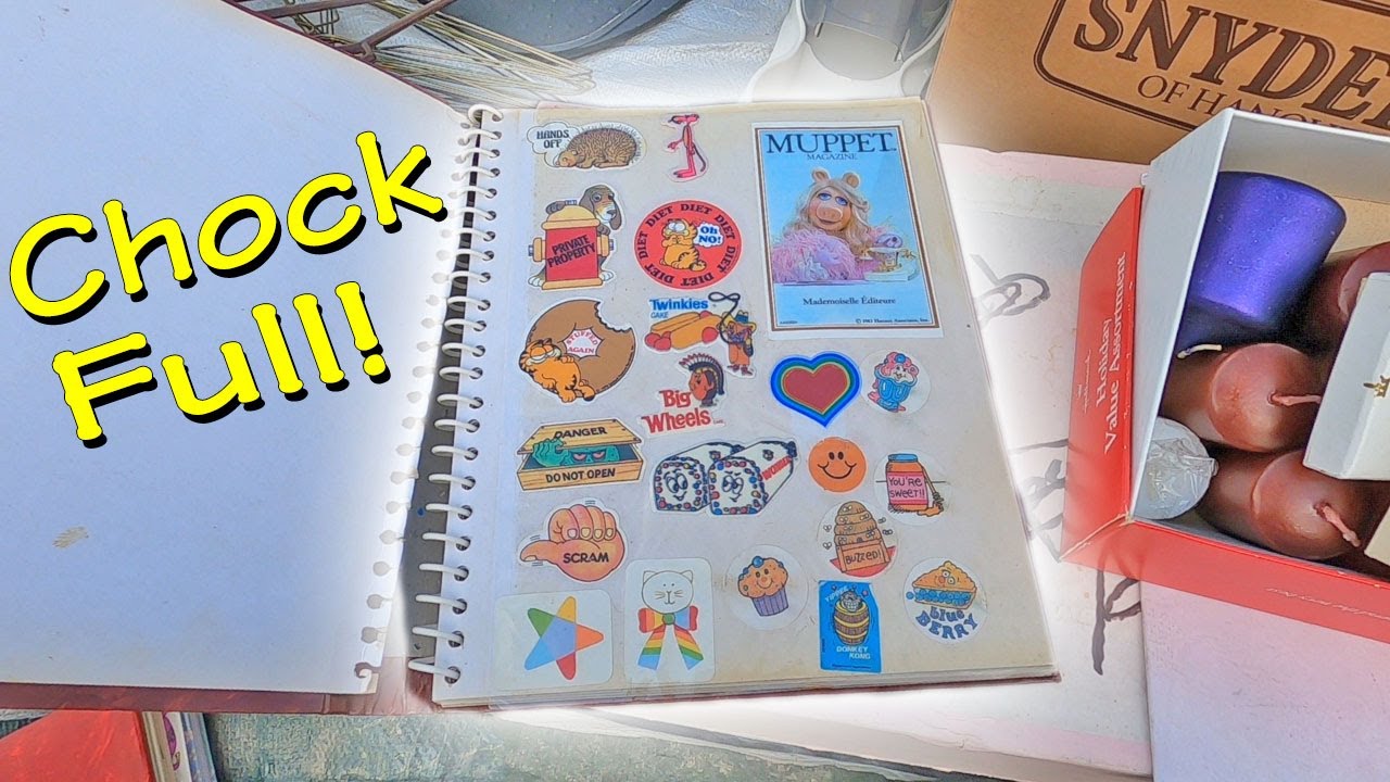 VINTAGE STICKER ALBUM COLLECTION FLIP THROUGH | Yard Sale Score!