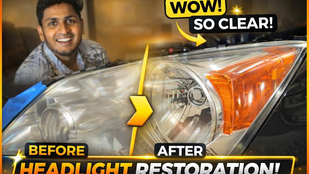 Headlights restoration of Honda crv