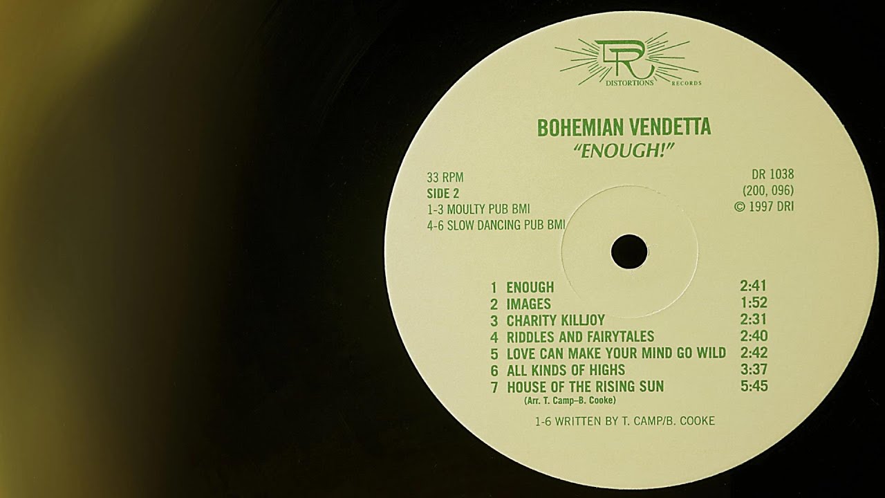 Bohemian Vendetta - All Kinds OF Highs - recorded in 1968