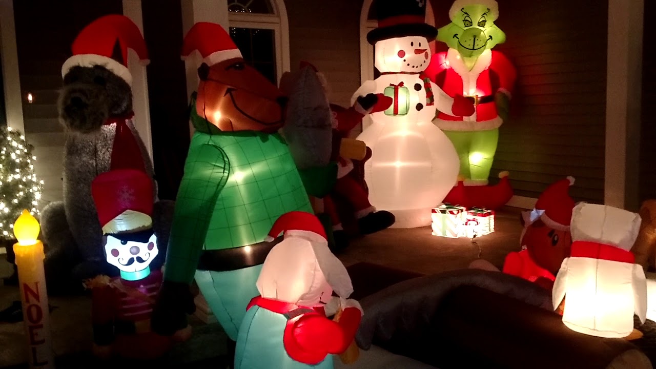 2017 Airblown Inflatable Christmas Display Hadley MA