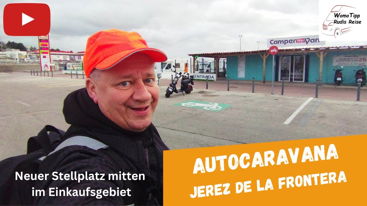 0067 Wohnmobilstellplatz Jerez de la Frontera - Übernachten mitten im Einkaufszentrum