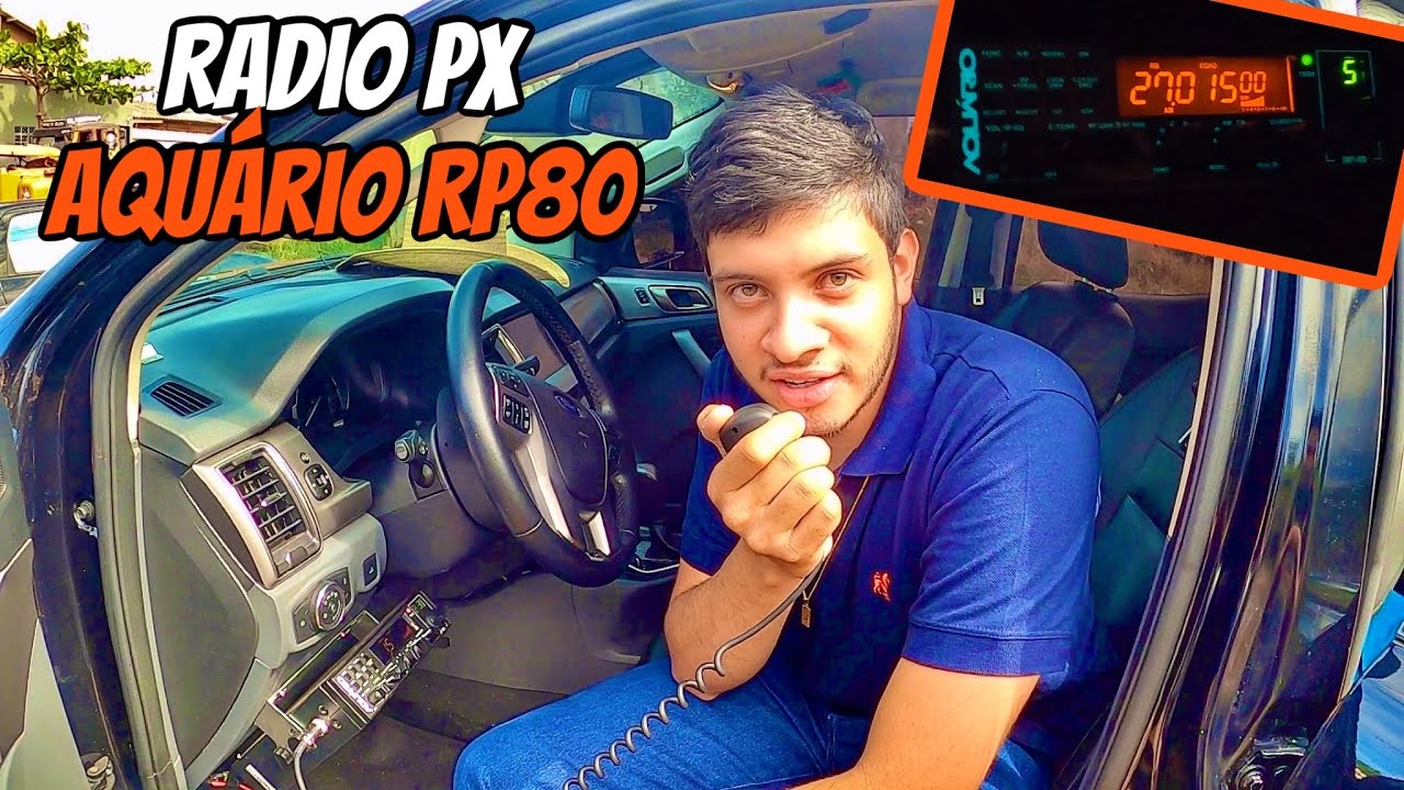 Rádio px na Ford ranger aquário Rp 80 antena steelbras Maria mole 2,70m conversando no px