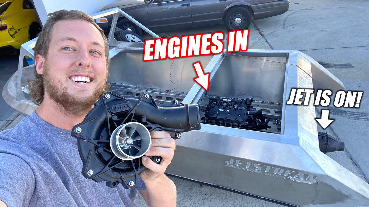 Mini Jet Boat Build Part 4: Fully Installing the Supercharged ROTAX Engines!! (Major Progress)