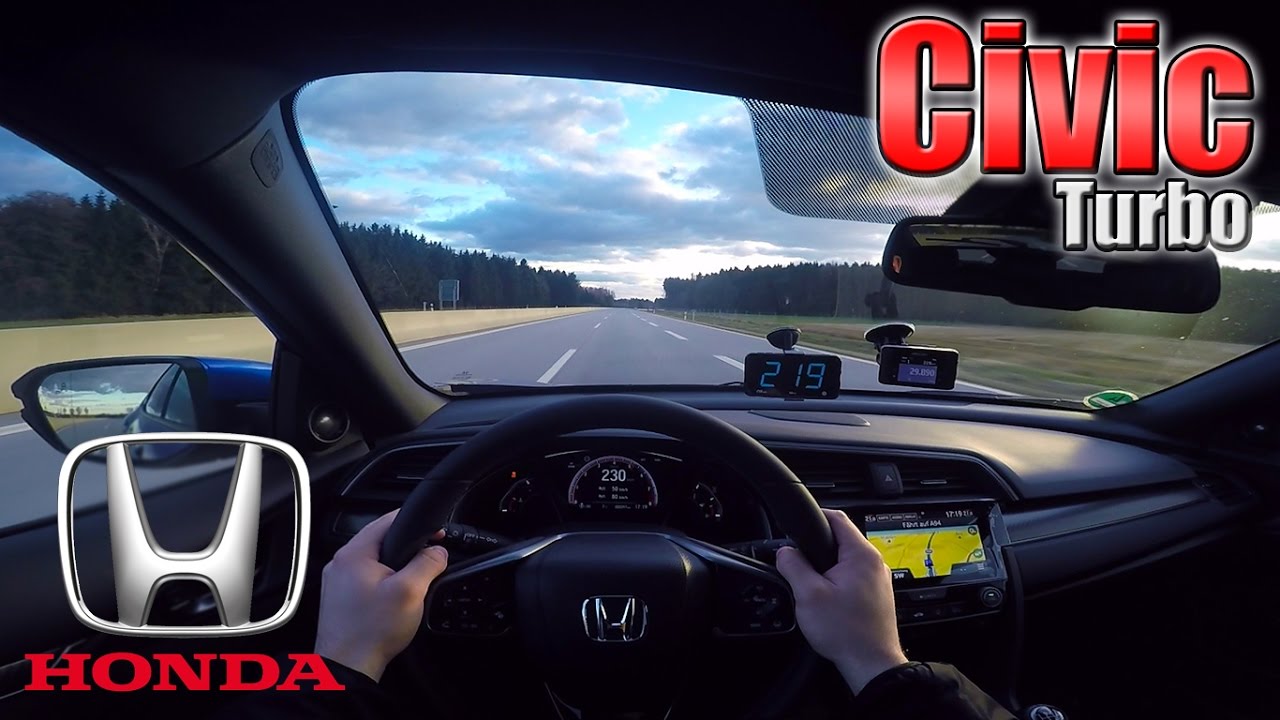Honda Civic VTEC Turbo (0-230 км/ч) 2017 года — тест разгона, максимальной скорости ✔