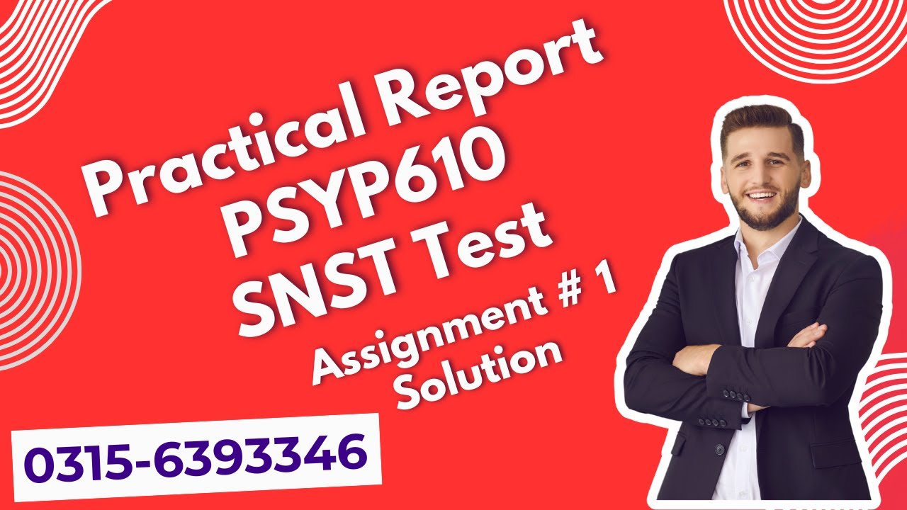 PSYP610 Assignment 1 Practical Solution 2025 #psyp610 #vu #report #prectical