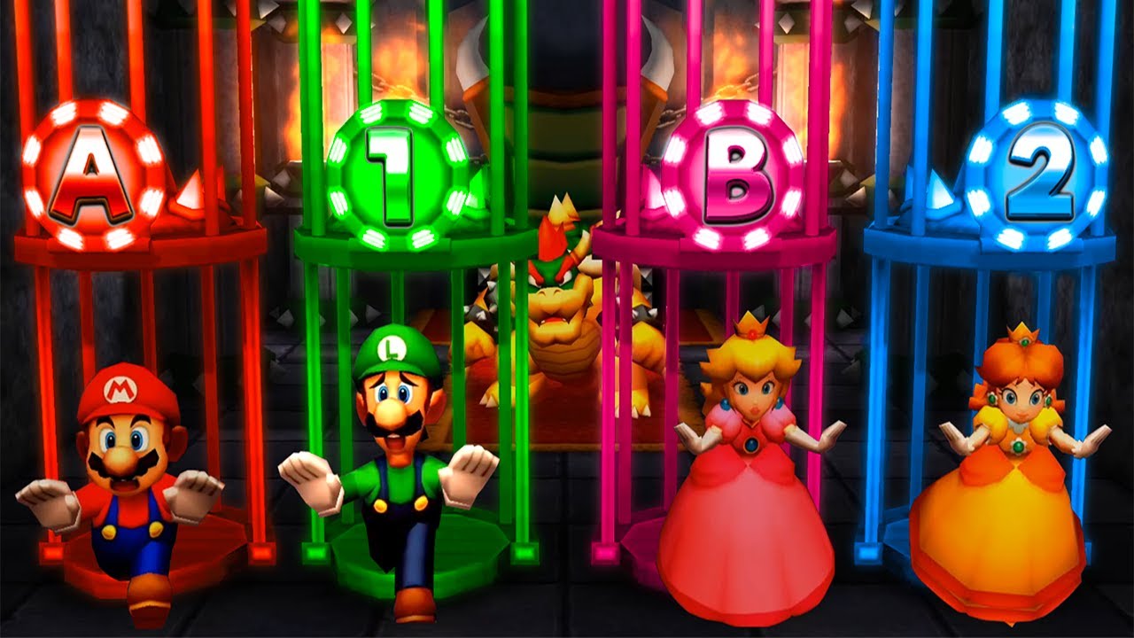 Mario Party The Top 100 MiniGames - Mario Vs Daisy Vs Luigi Vs Peach (Master Cpu)