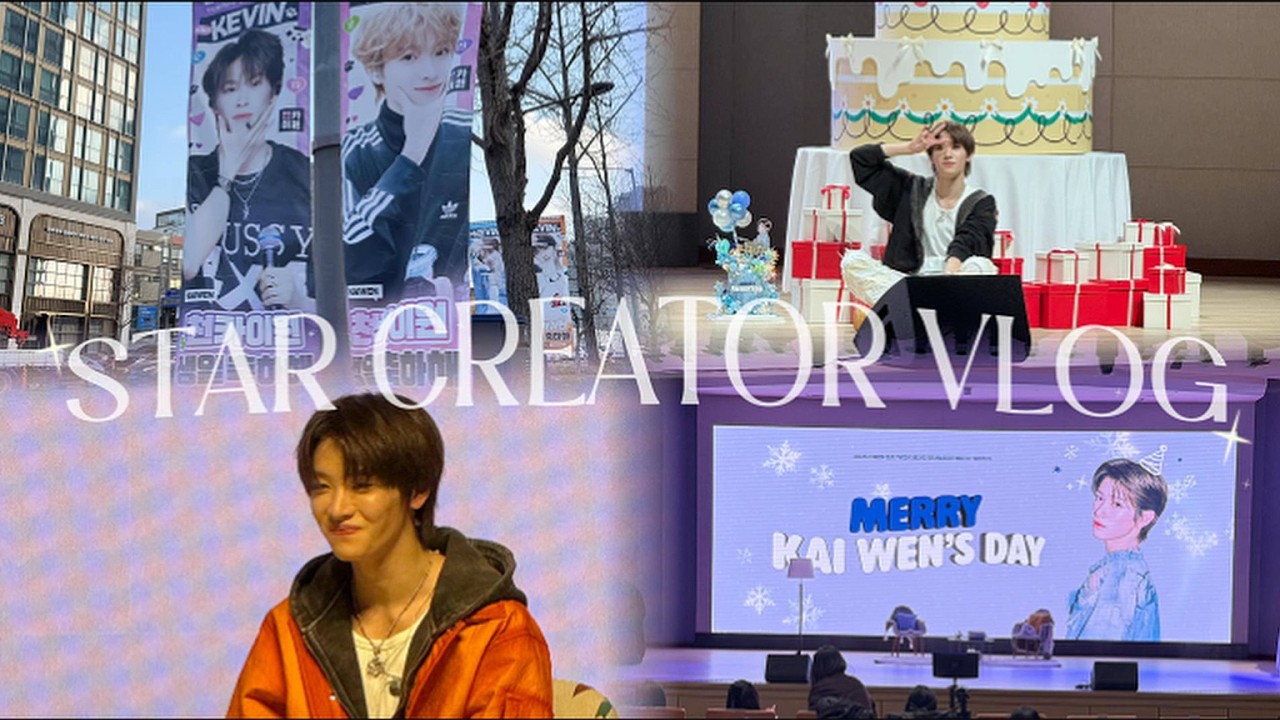 【𝐬𝐭𝐚𝐫 𝐜𝐫𝐞𝐚𝐭𝐨𝐫 𝐯𝐥𝐨𝐠】カイウェンくんに会えた1日🤍｜천카이원 팬미팅 브이로그