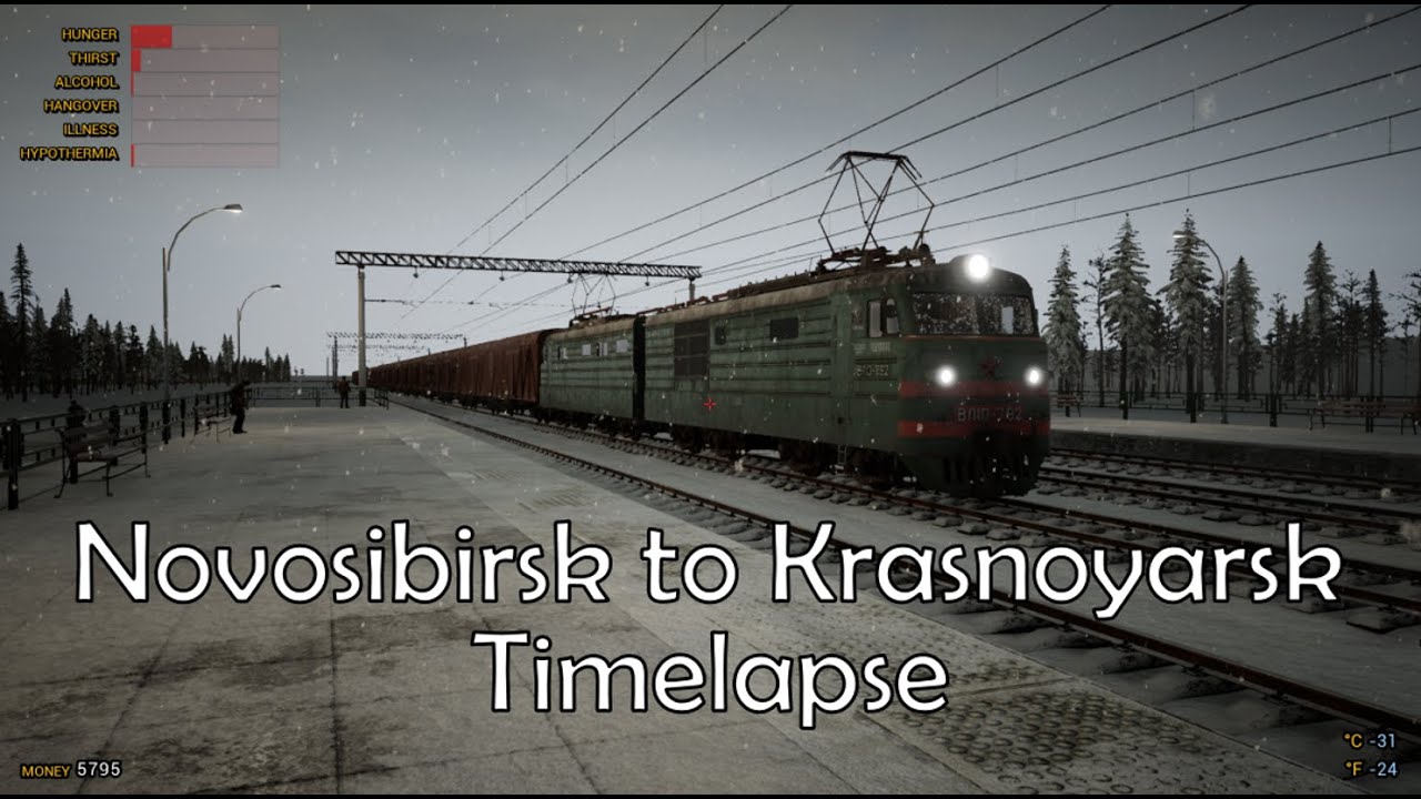 [TSRS] Novosibirsk to Krasnoyarsk Timelapse (THE WHOLE ROUTE) (780km)
