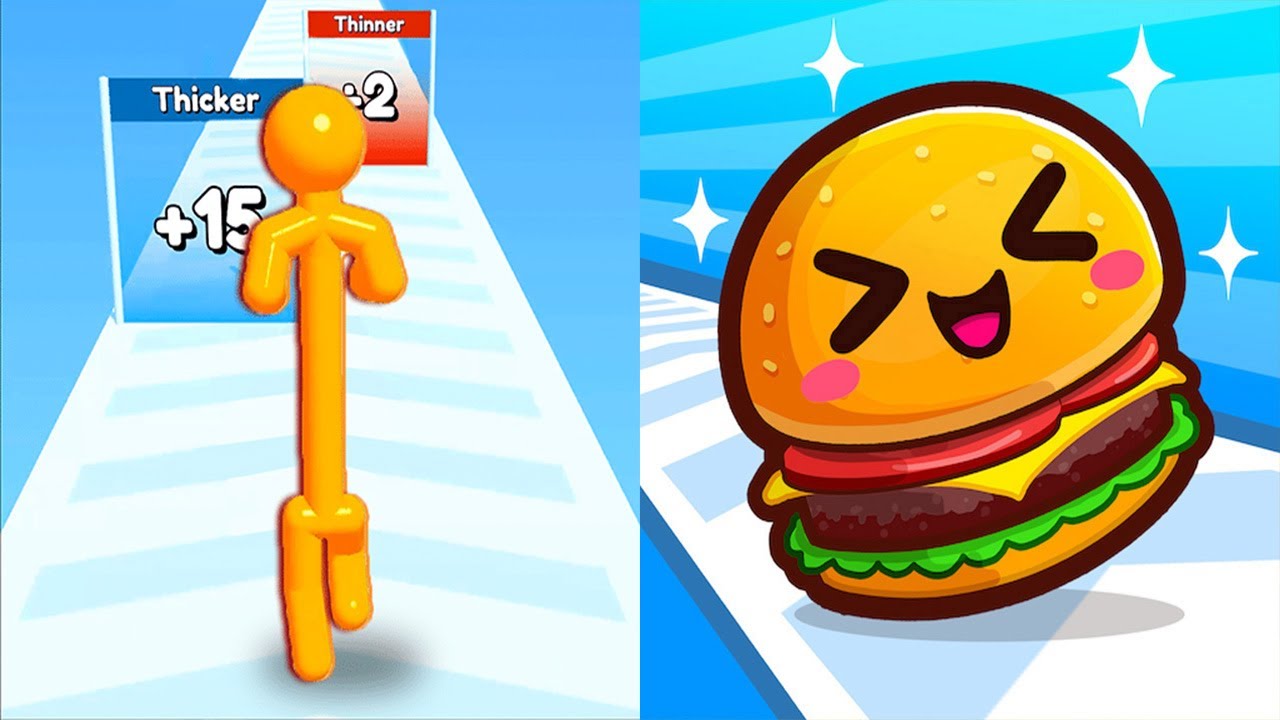 Tall Man Run VS Food Run - All Levels Android iOS Gameplay Ep 1