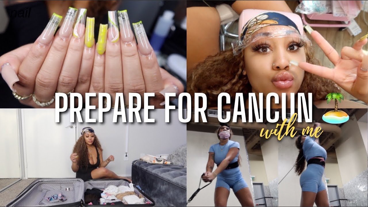 PREPARE FOR VACATION WITH ME! Brow Lamination, Nails, Workouts & Pack With Me