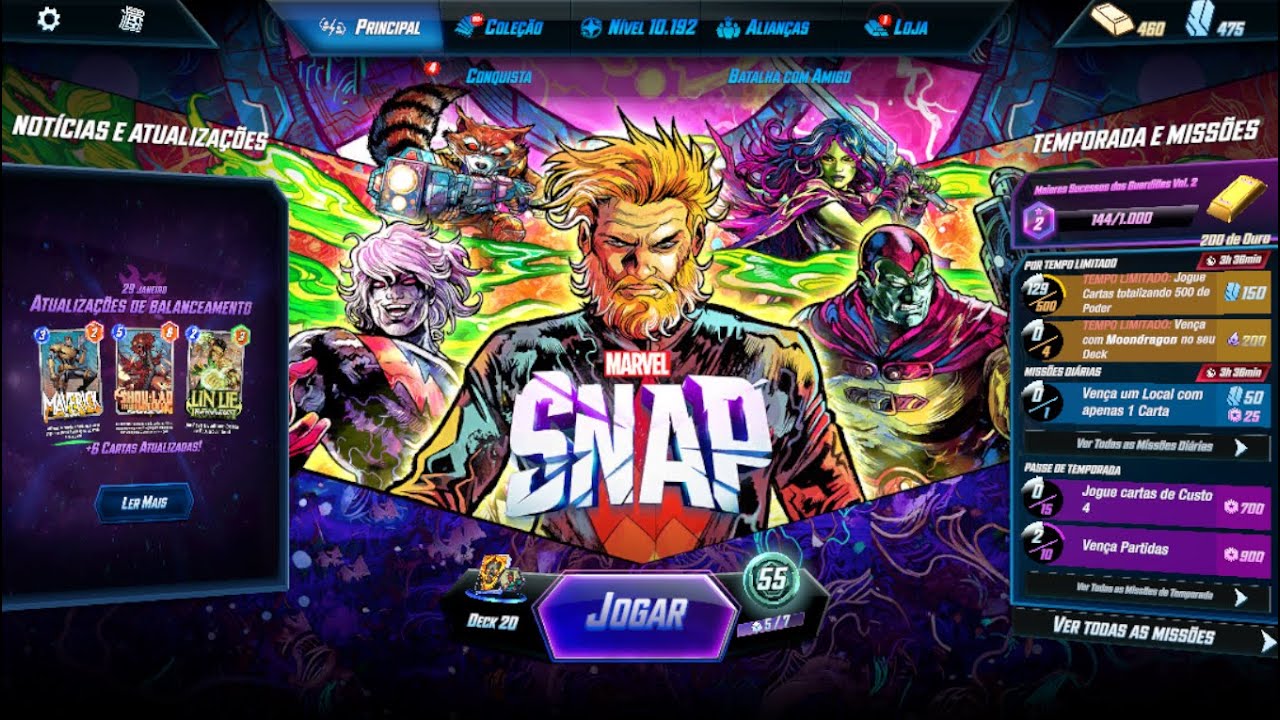 JOGANDO MARVEL SNAP COM A GALERA @marvelsnap