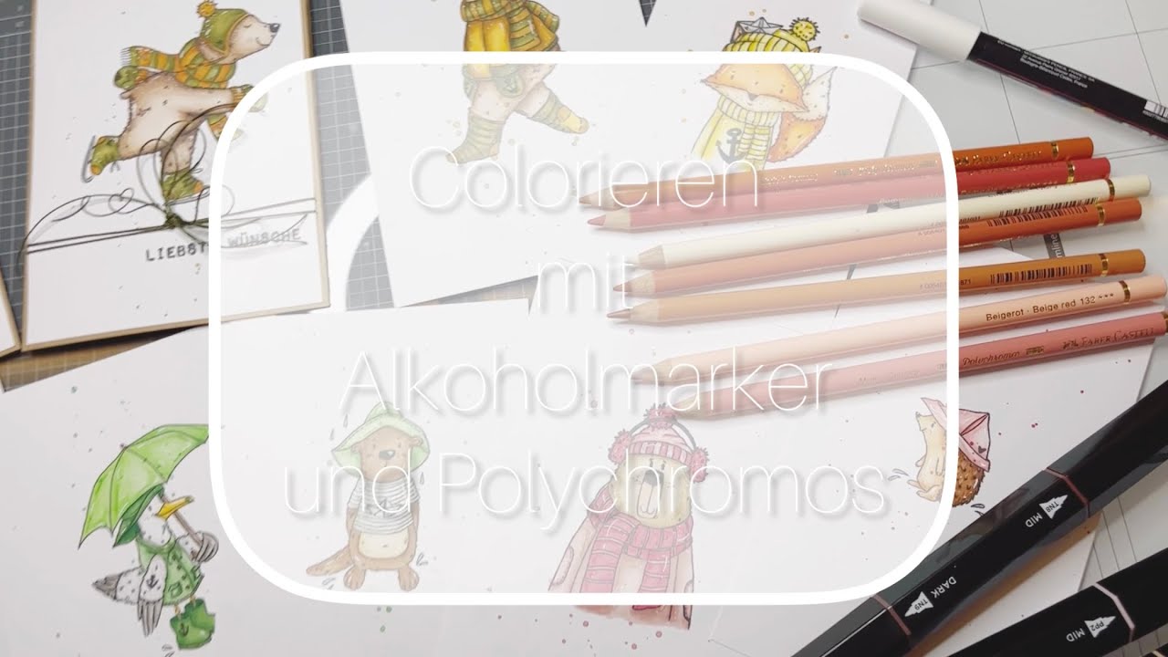 Colorieren mit Polychromos und Alkoholmarker | treeebird | Creative Depot