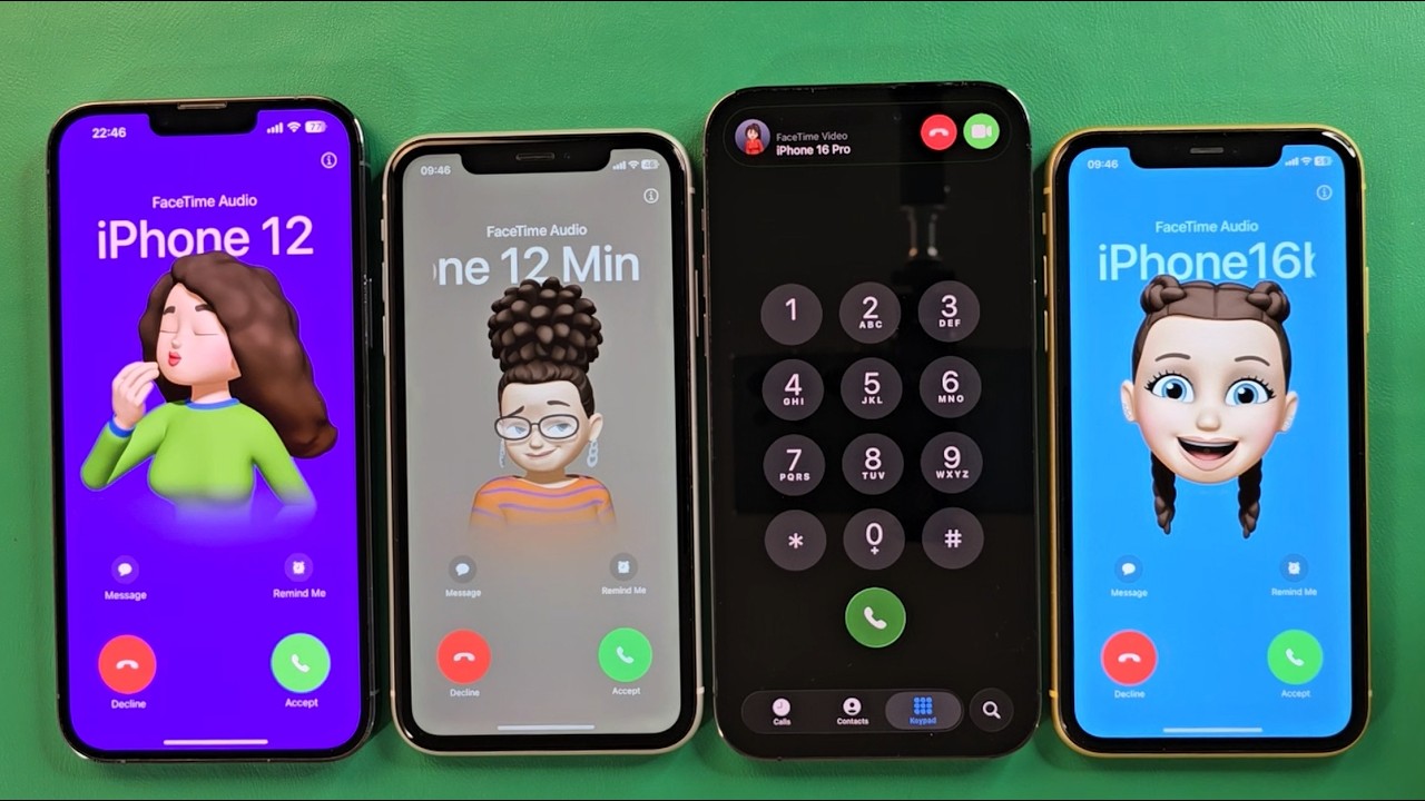 iPhone 12Pm iPhone Xr iPhone 14Promax iPhone 11 Incoming call Facetime Outgoing call