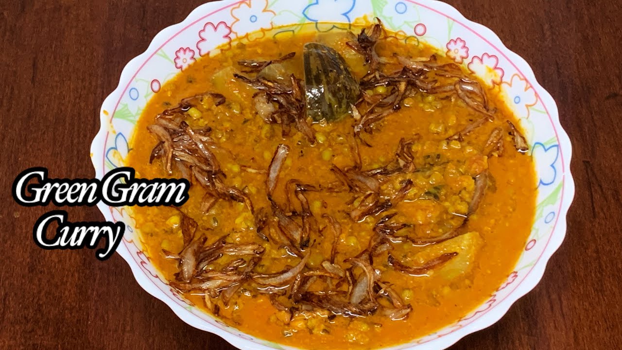 Green Gram Curry | Green Moong Dal Curry Recipe for Rice | Sabut Moong Dal curry