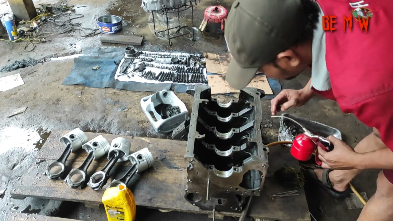 merakit mesin L300 solar || pasang metal duduk