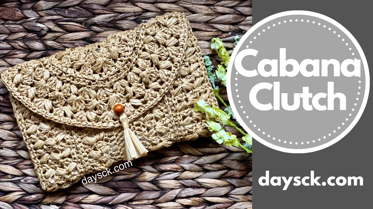 The Cabana Clutch~ crochet boho summer clutch bag