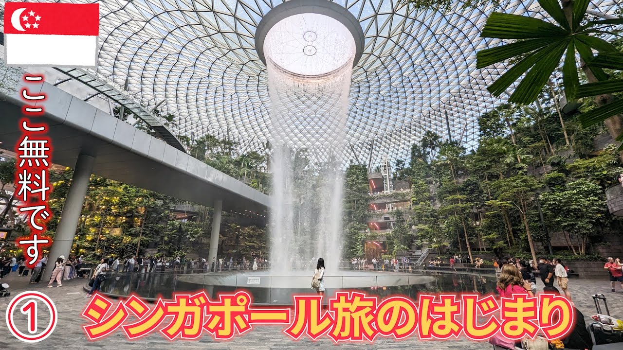【シンガポール旅】成田からスクートで出発　空港の滝とか無料の空中庭園とかで驚きまくりの初日！