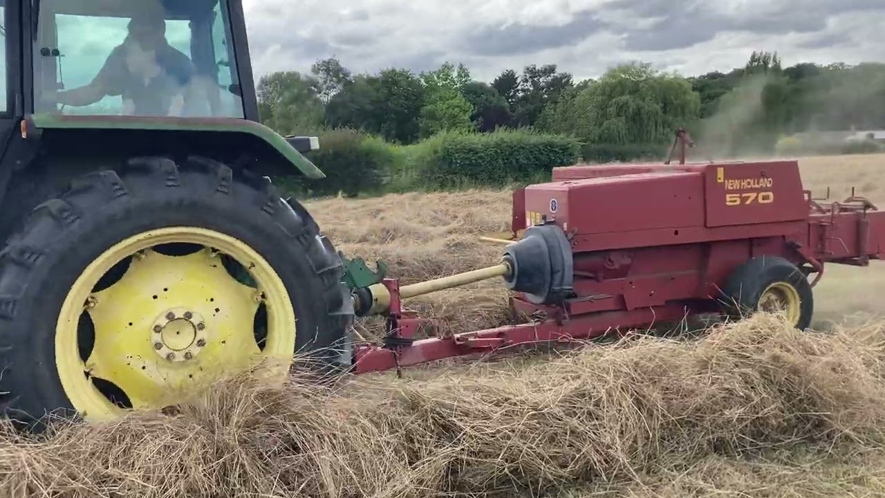 John Deere 3050 new Holland 570 baler bailing hay Danbury Essex