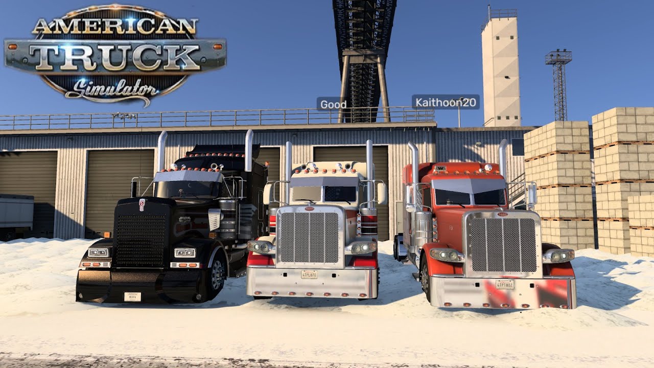 American Truck Simulator ไทย ชาวโรงเตี๊ยมขับลุยพายุหิมะ ลื่นกันหน่อย #ats #live