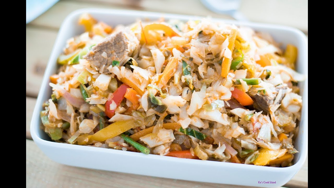 Cabbage Mixed Vegetable Recipe [Episode 36] Ke's Cook Island