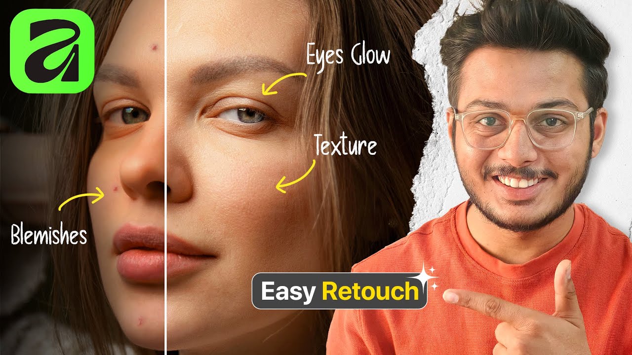 Easy Photo Retouching in Affinity by Canva🔥 | Beginner Tutorial (Lesson 1)