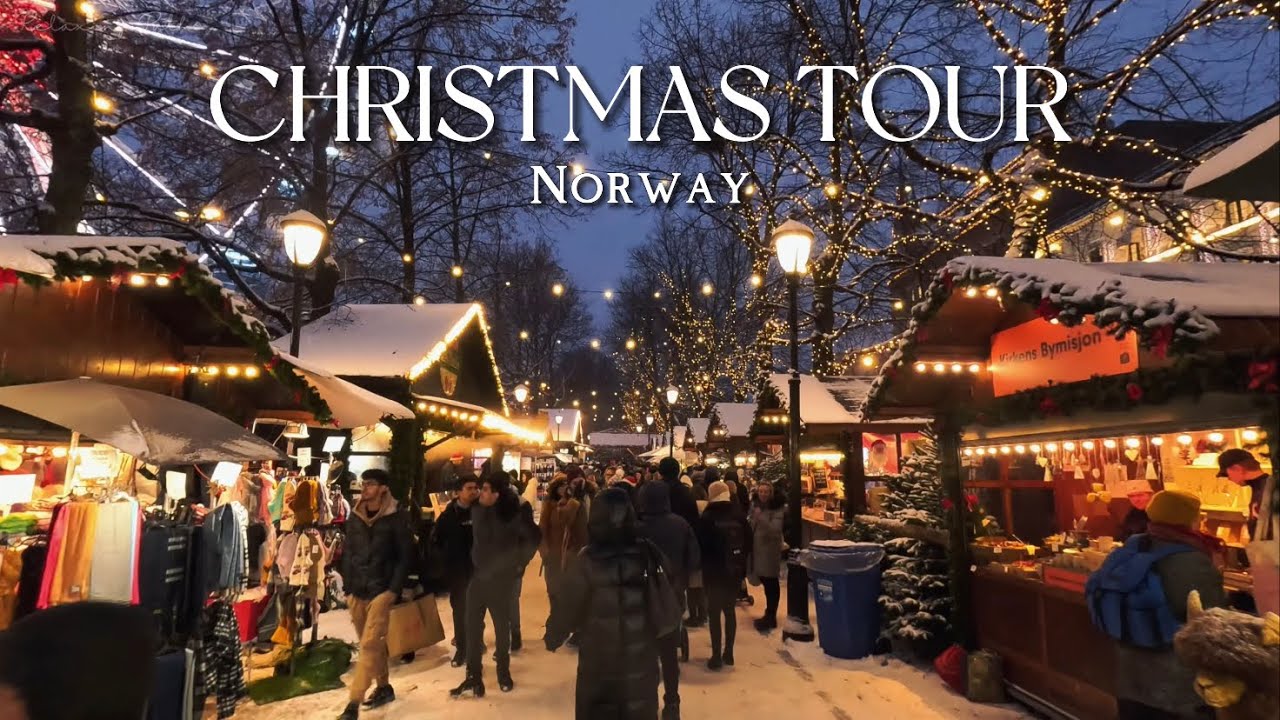 🇳🇴 Очаровательная рождественская экскурсия в Осло ☃️ Снежная прогулка на рождественский рынок🎄