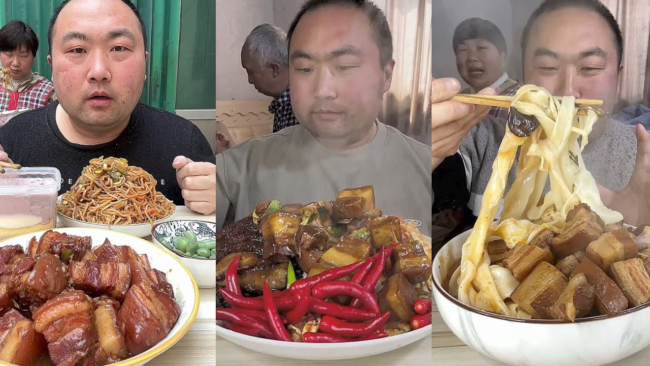 Mukbang # Part 232: Eat Sea Conch pig brain🧠 belly pork bone head pig #mukbang #pork #foodie #cook 