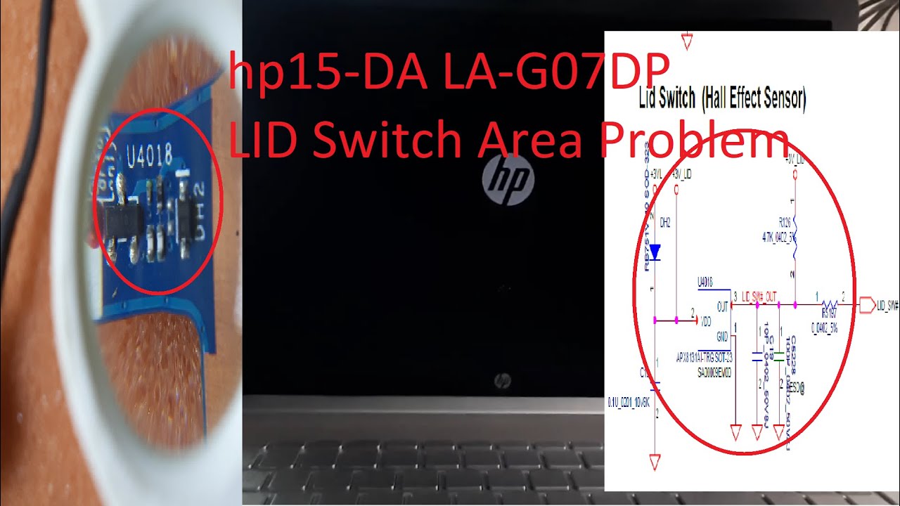 How to Repair Hp 15-DA LA-G07DP Common Fault no Power LID Switch Area Problem