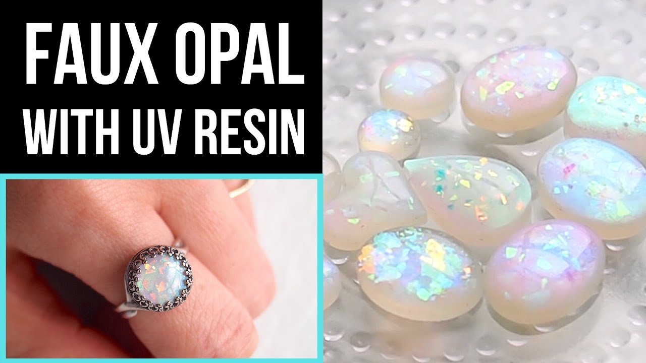 DIY Realistic Faux White Opal with UV Resin | Burnishing Technique