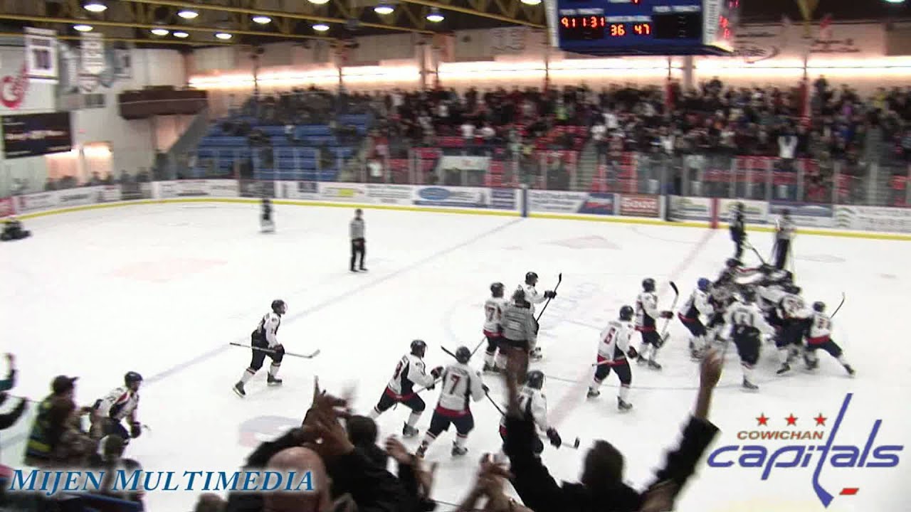 The Overtime winning goal  Surrey Eagles at Cowichan Capitals, game 6