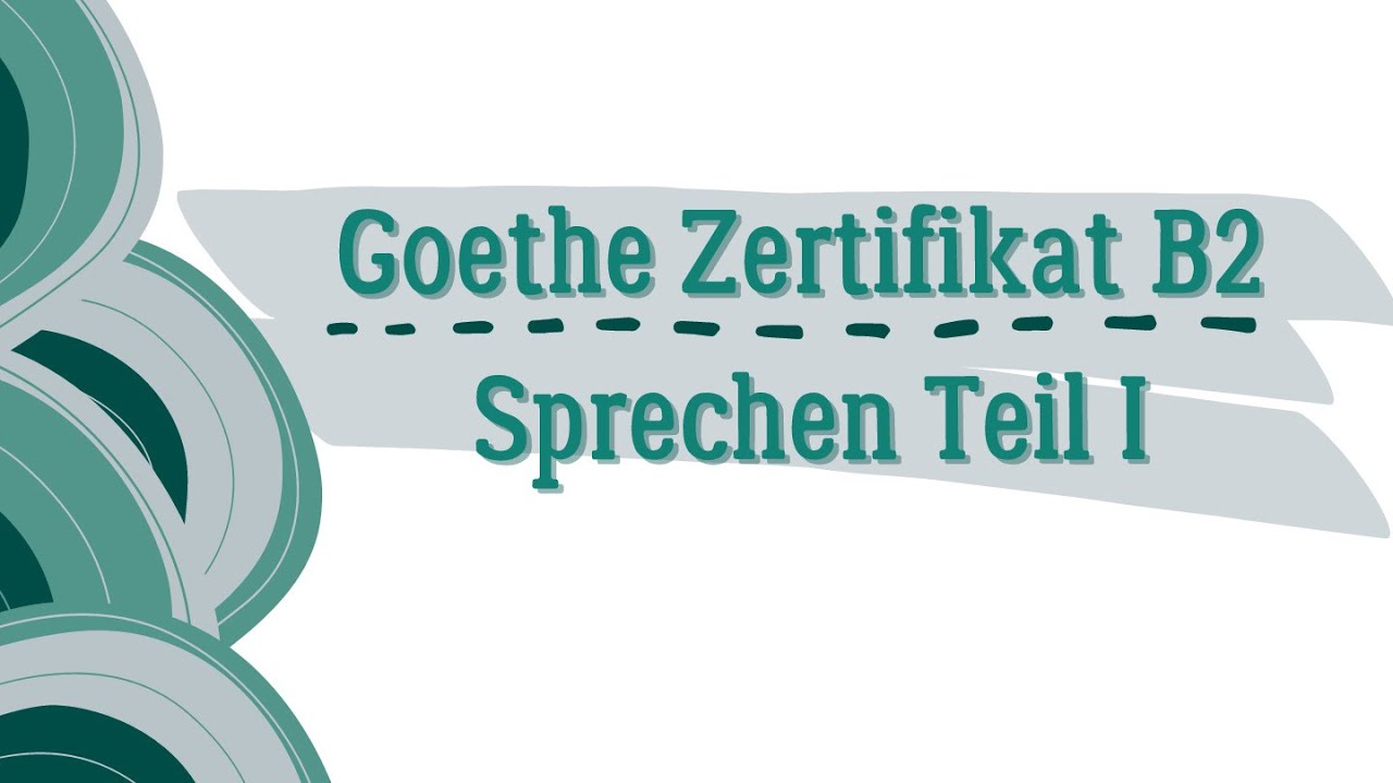 Die Sorge uns Körpergewicht || B2-Sprechen Teil 1 (Goethe Zertifikat)