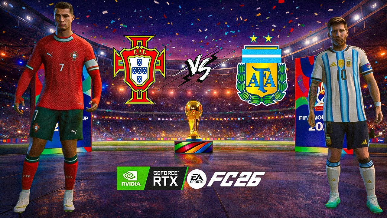 MESSI vs RONALDO: The World Cup Final! Portugal vs Argentina | FC 26 Realistic PC MOD 4K HIGHLIGHTS