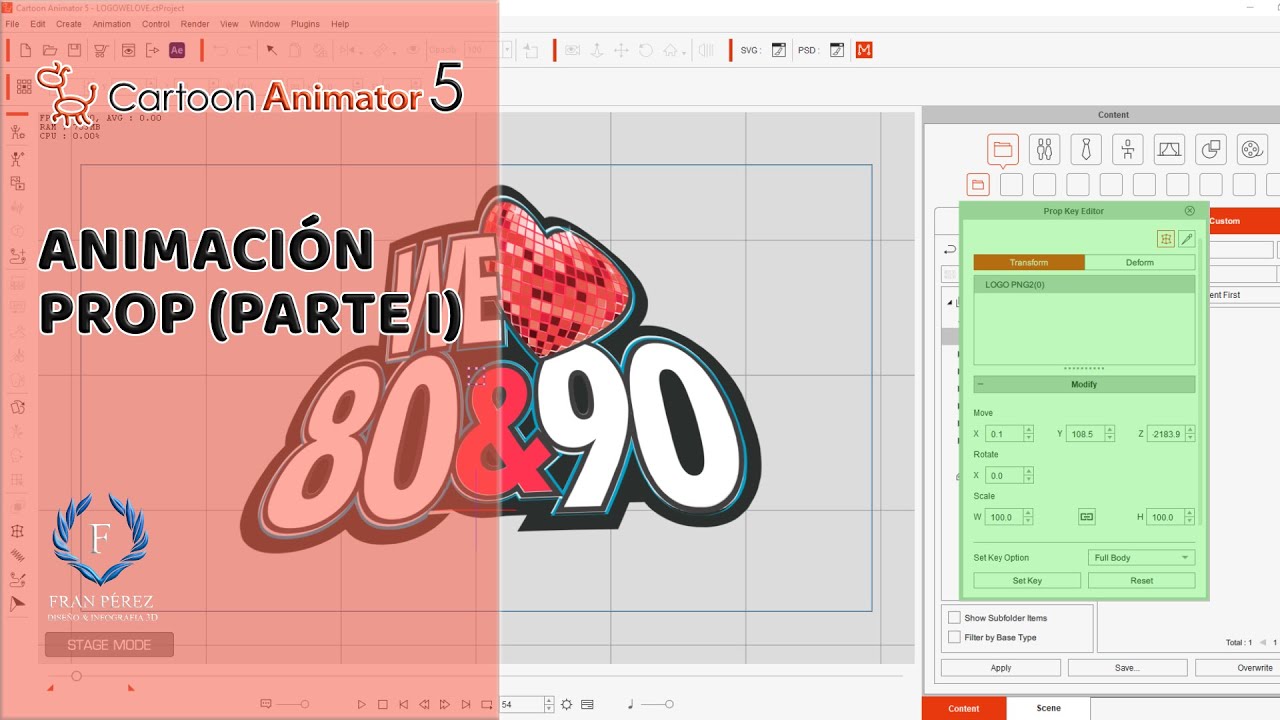 Cartoon Animator 5 Animaci&oacute;n de objetos.